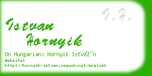 istvan hornyik business card